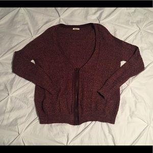 Urban outfitters half zip purple cardigan